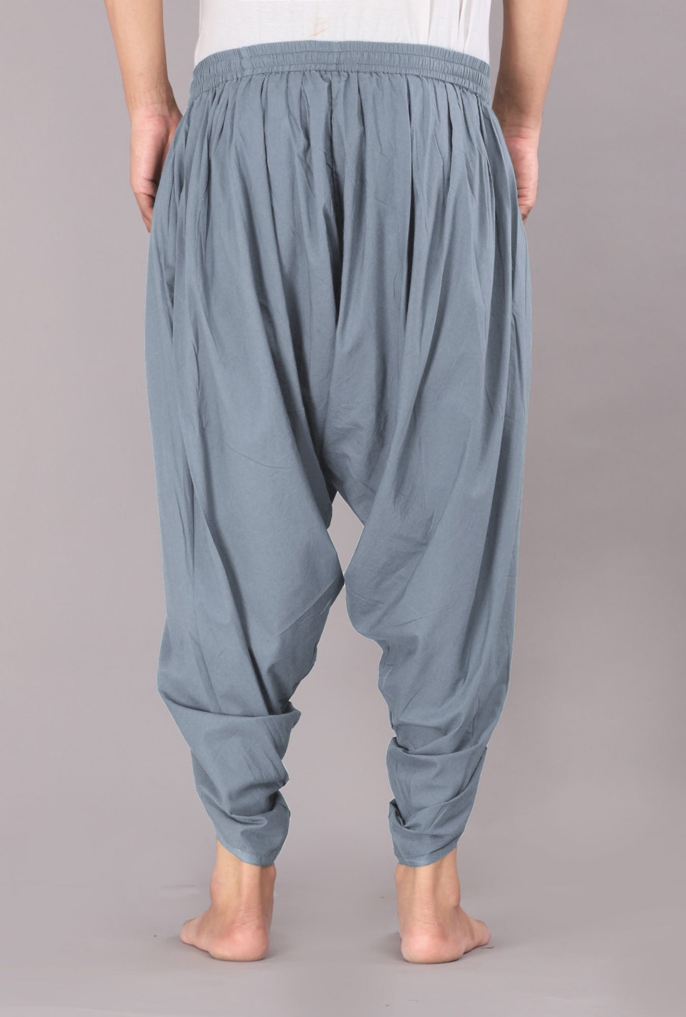 Charcoal Slate Grey Fusion Style Dhoti Trousers