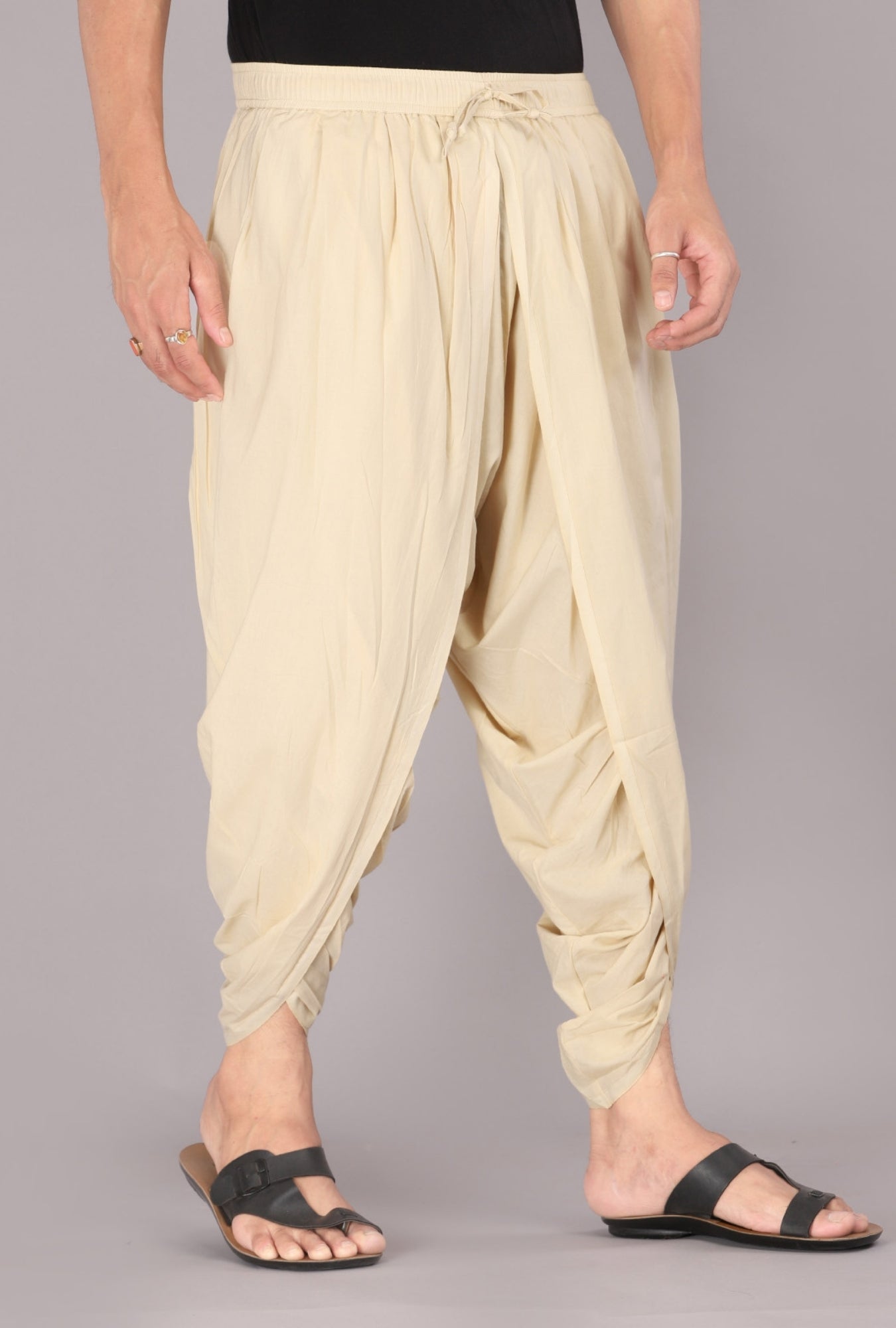 Men's Beige Dhoti Pant – Stand Out in Traditional Events