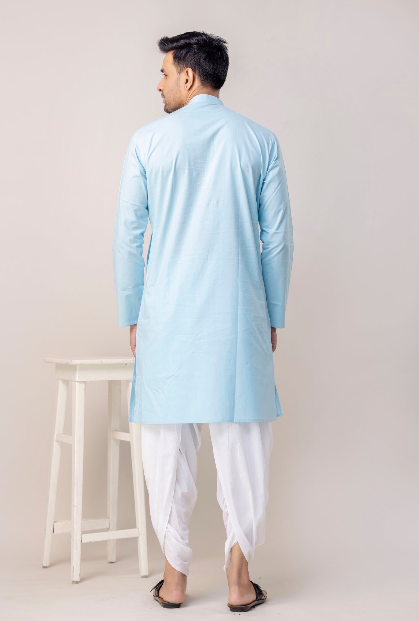 A sky-kissed tone Light Cyan Men's Kurta