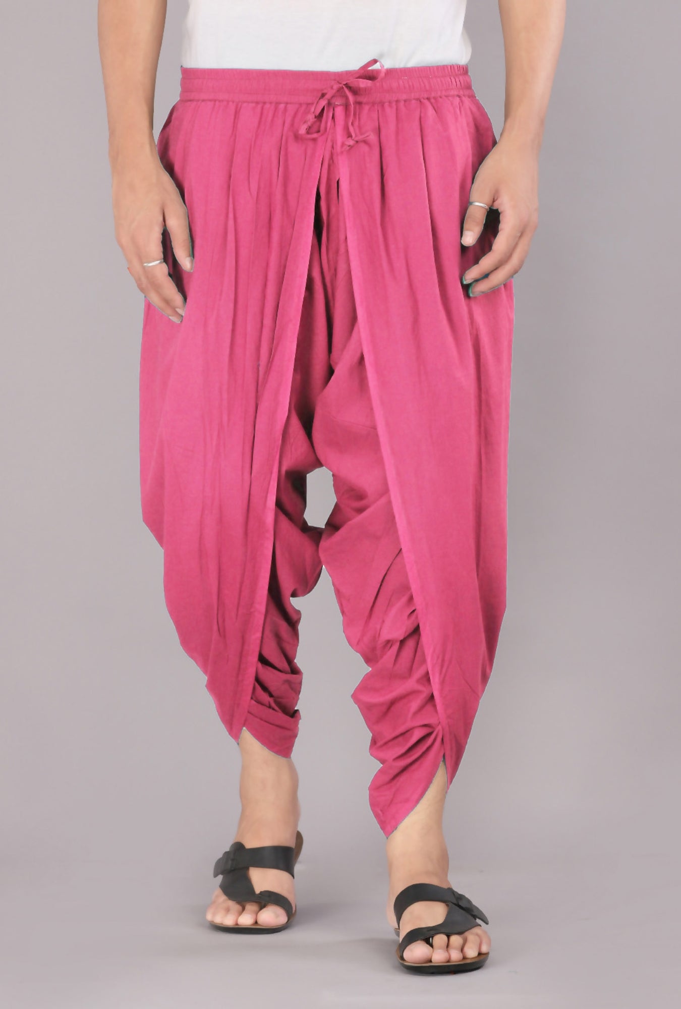 Flamingo Pink Ethnic-Inspired Relaxed Dhoti Pants