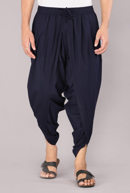 Sophisticated Navy Men's Dhoti Pant – Contemporary Ethnic Charm