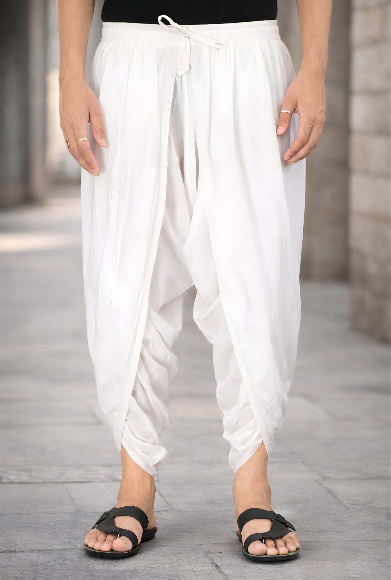 Classic White Dhoti Pant Traditional Elegance for Every Occasion