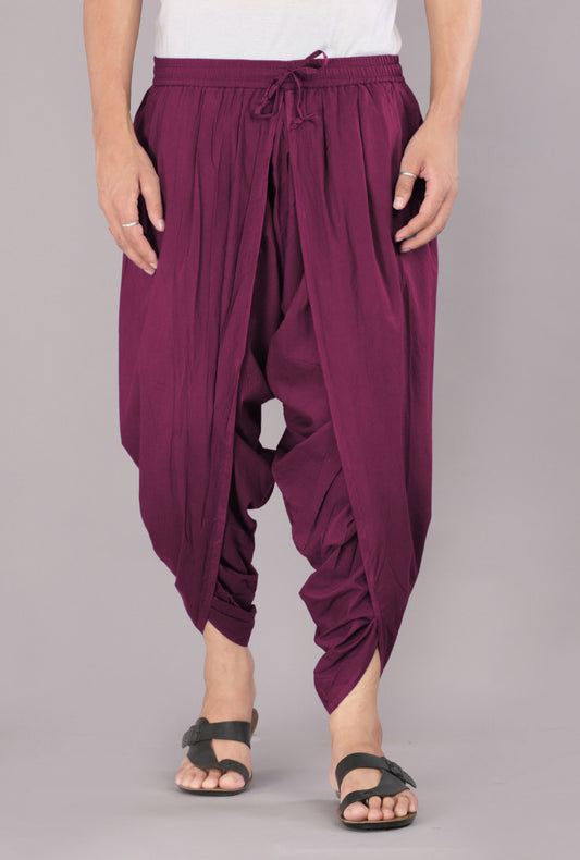 Tyrian Purple Regal Comfort Dhoti Pants