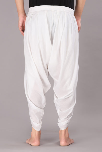 Classic White Men's Dhoti Pant – Traditional Elegance for Every Occasion