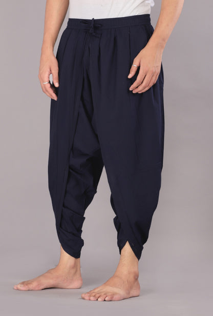 Sophisticated Navy Men's Dhoti Pant – Contemporary Ethnic Charm