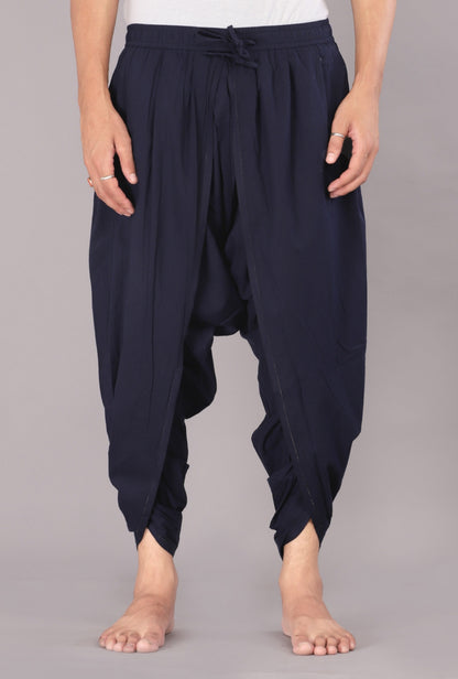 Sophisticated Navy Men's Dhoti Pant – Contemporary Ethnic Charm