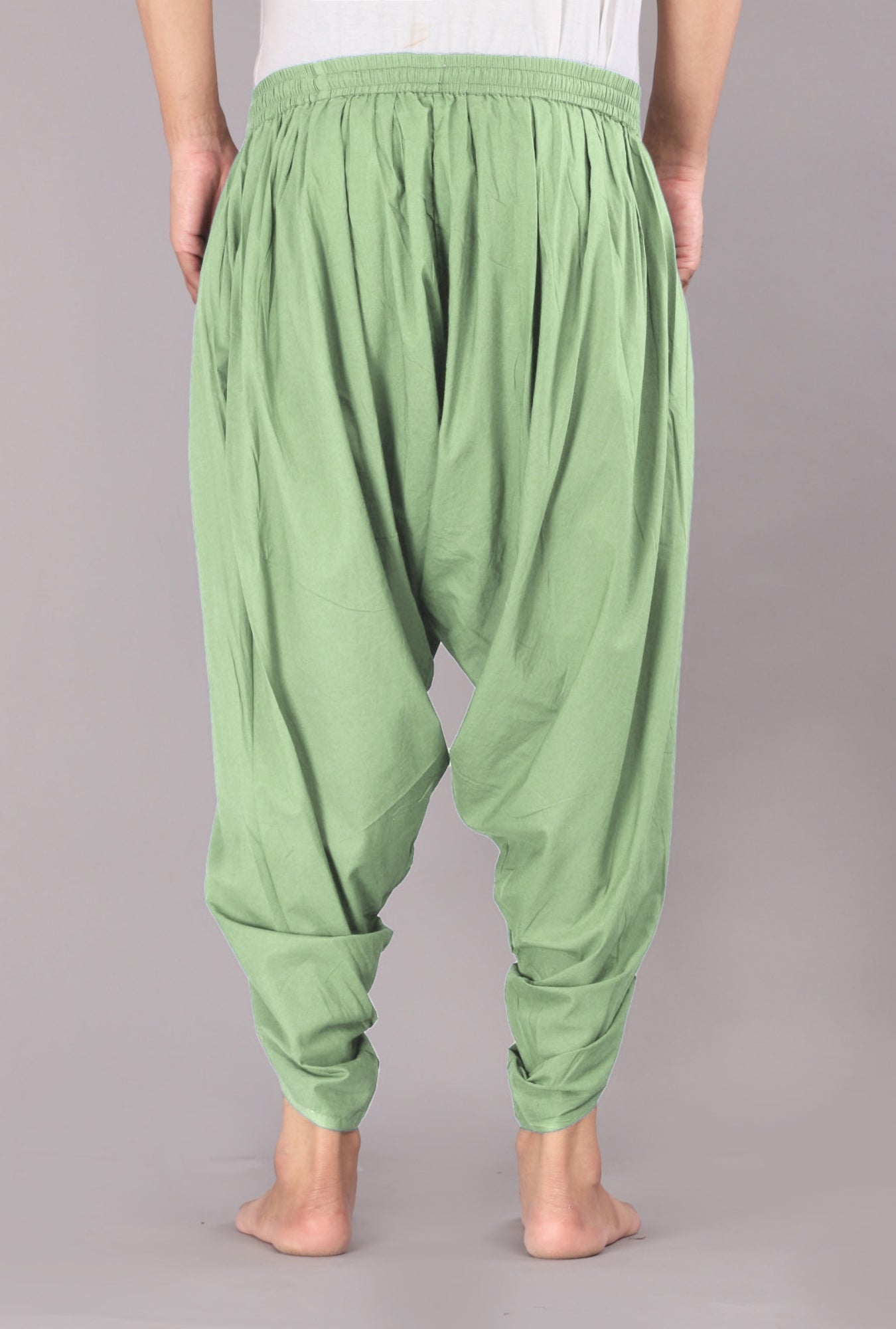 Elegant Tea Green Everyday Comfort Dhoti Pants