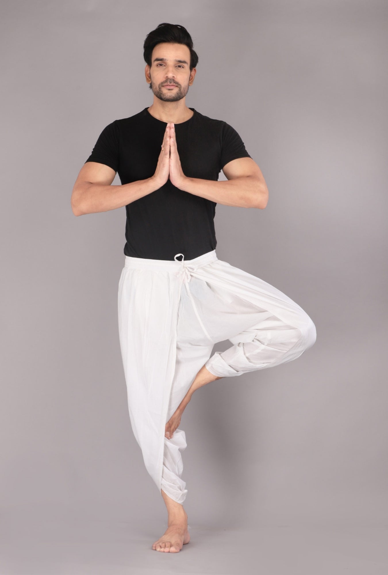 Classic White Men's Dhoti Pant – Traditional Elegance for Every Occasion