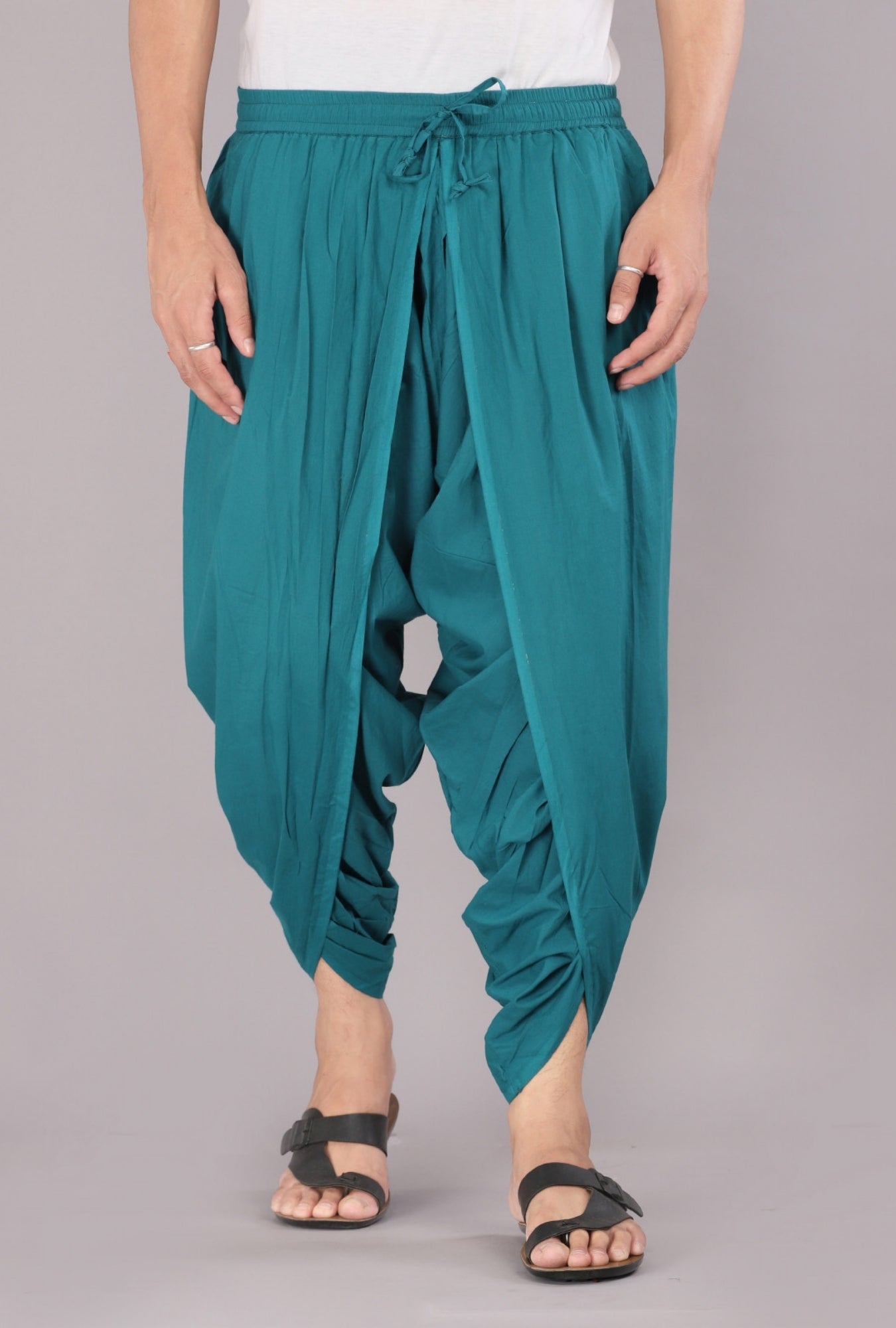 Rich Teal Men's Dhoti Pant – Add a Regal Touch to Your Look