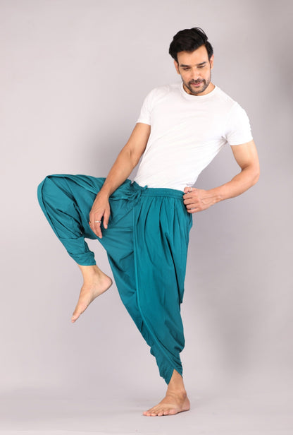 Rich Teal Men's Dhoti Pant – Add a Regal Touch to Your Look