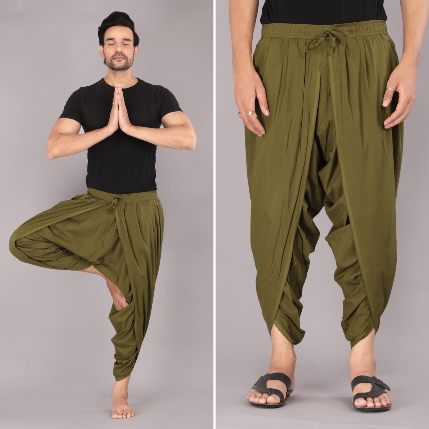 Earthy Mehndi Men's Dhoti Pant – For Yoga and Ethnic Wear