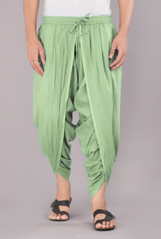 Elegant Tea Green Everyday Comfort Dhoti Pants
