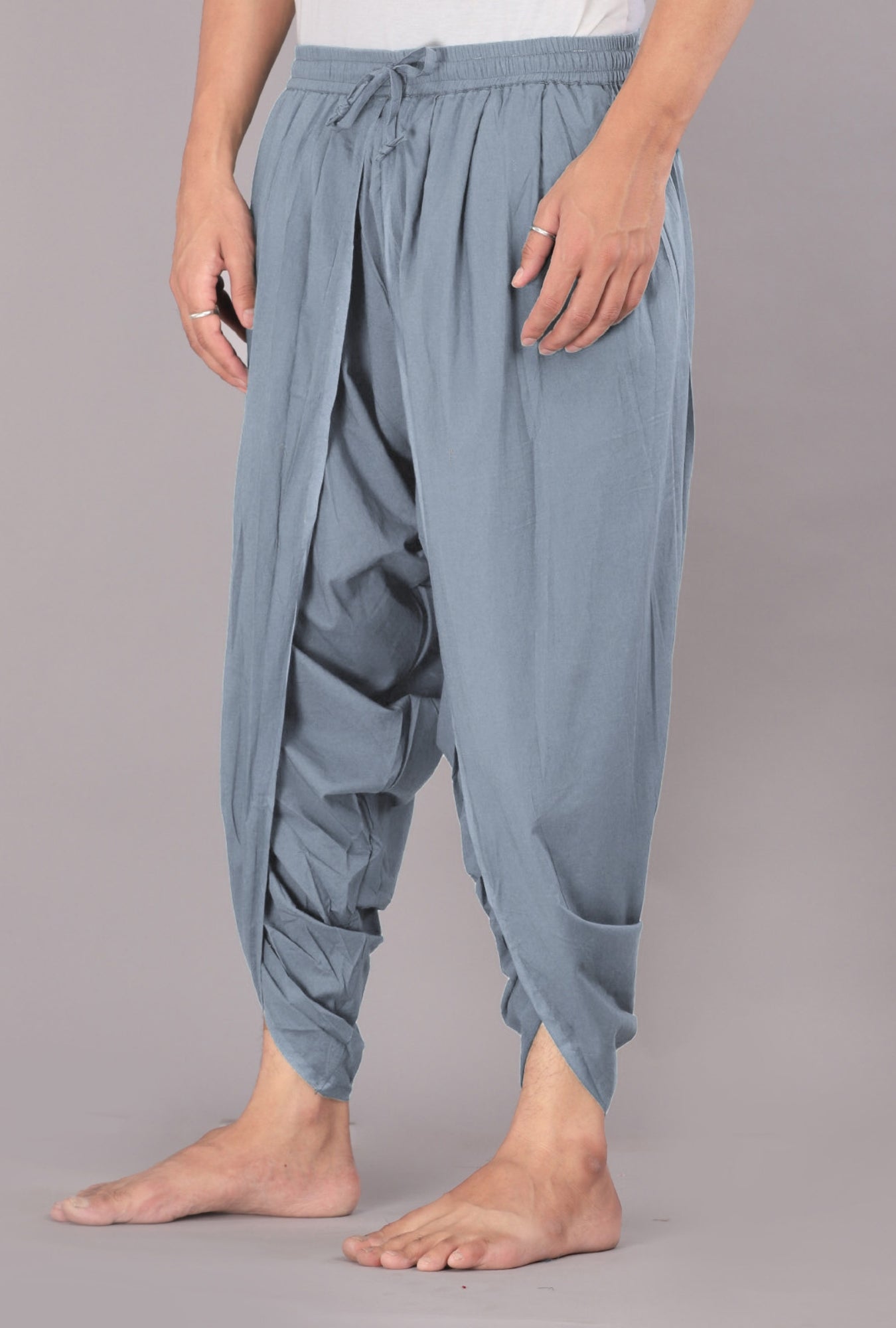 Charcoal Slate Grey Fusion Style Dhoti Trousers